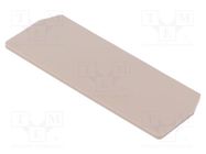 End/partition plate; beige; wemid; max.125°C; UL94V-0 