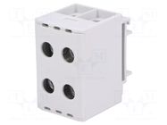 Splice terminal: rail; 320A; 690V; screw terminal; grey; polyamide OUNEVA