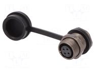Connector: circular; socket; female; PIN: 4; IP67; ST12; 5A; 200V WEIPU