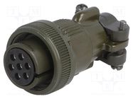 Connector: circular; plug; for cable; PIN: 7; female; soldering AMPHENOL