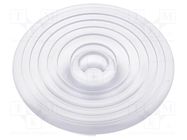 LED lens; round; plexiglass PMMA; transparent; H: 22.1mm; Ø: 69.8mm LEDIL