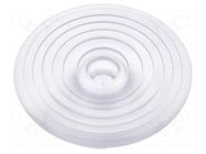 LED lens; round; plexiglass PMMA; transparent; H: 22.1mm; Ø: 69.8mm LEDIL