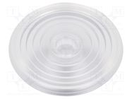 LED lens; round; plexiglass PMMA; transparent; H: 23.6mm; Ø: 69.8mm LEDIL