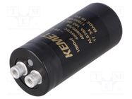 Capacitor: electrolytic; 1mF; 400VDC; Ø36x82mm; Pitch: 12.8mm; ±20% KEMET