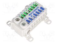 Splice terminal: distribution block; ways: 2; terminals: 16; TS35 ENCITECH