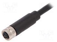 Connector: M8; female; PIN: 5; straight; plug; 1.5A; IP67; 30V; 1m BULGIN