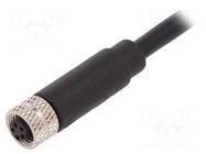 Connector: M8; female; PIN: 5; 1.5A; 30V; IP67; straight; plug; 1m BULGIN