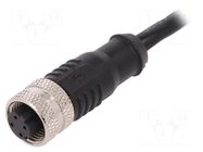 Connector: M12; plug; female; PIN: 4; straight; D code-Ethernet; 4A BULGIN