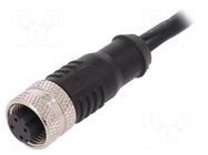 Connector: M12; plug; female; PIN: 4; straight; D code-Ethernet; 4A BULGIN