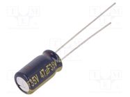 Capacitor: electrolytic; low ESR; THT; 47uF; 35VDC; Ø6.3x11.2mm PANASONIC