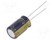 Capacitor: electrolytic; low ESR; THT; 330uF; 63VDC; Ø12.5x20mm PANASONIC