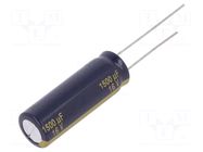 Capacitor: electrolytic; low ESR; THT; 1500uF; 16VDC; Ø10x30mm PANASONIC