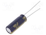 Capacitor: electrolytic; low ESR; THT; 1000uF; 10VDC; Ø8x20mm; ±20% PANASONIC