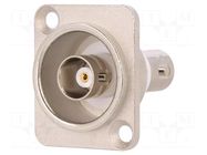 Coupler; BNC socket,both sides; insulated; 50Ω; FT; silver; metal CLIFF