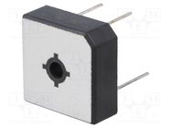 Bridge rectifier: single-phase; Urmax: 100V; If: 15A; Ifsm: 300A DC COMPONENTS