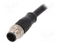 Connector: M12; plug; PIN: 12; male; A code-DeviceNet / CANopen BULGIN