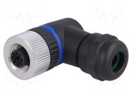 Connector: M12; plug; PIN: 4; female; 250V; IP67; screw terminal BULGIN