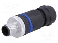 Connector: M12; plug; PIN: 3; male; A code-DeviceNet / CANopen 