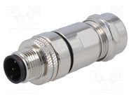 Connector: M12; plug; PIN: 3; male; A code-DeviceNet / CANopen BULGIN