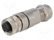 Connector: M12; plug; PIN: 5; female; B code-Profibus; for cable BULGIN