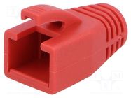 RJ45 plug boot; 8mm; red 