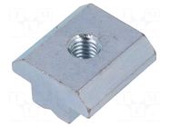 Nut; for profiles; Width of the groove: 10mm; steel; zinc; T-slot FATH