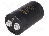 Capacitor: electrolytic; 13mF; 100VDC; Ø51x82mm; Pitch: 22.2mm KEMET