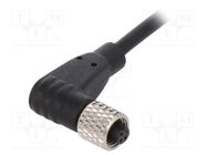 Connector: M5; plug; female; cables; PIN: 3; 1A; angled; IP67; 60V BULGIN