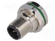 Connector: M12; socket; PIN: 5; male; B code-Profibus; THT; IP67 BULGIN