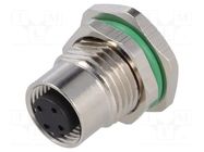 Connector: M12; socket; PIN: 4; female; 250V; IP67; THT; 4A BULGIN