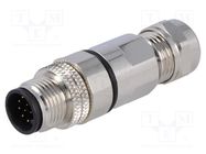 Connector: M12; plug; PIN: 12; male; A code-DeviceNet / CANopen BULGIN