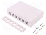 Case; socket; Keystone; white; surface-mounted; female LOGILINK