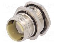 Enclosure for connectors: M23; ComLock,external thread; EMC HARTING