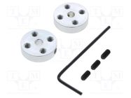 Bracket wheel; Kit: adapter,allen wrench,mounting screws; 2pcs. POLOLU