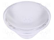 LED lens; round; colourless; 60° OPTOSUPPLY