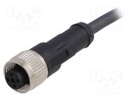 Connection lead; M12; PIN: 4; straight; 10m; plug; 250VAC; 4A; PUR LAPP