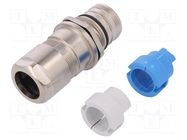 Enclosure: for M23 connectors; external thread; straight HARTING