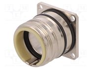 Enclosure: for M23 connectors; ComLock,external thread; EMC HARTING