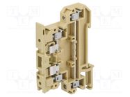 Splice terminal: rail; 4mm2; ways: 2; terminals: 4; beige; Width: 8mm WEIDMÜLLER