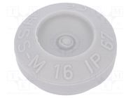 Grommet; Ømount.hole: 16mm; elastomer thermoplastic TPE; grey HT HI TECH POLYMERS