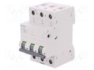 Circuit breaker; 400VAC; Inom: 4A; Poles: 3; for DIN rail mounting SIEMENS