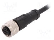 Connection lead; M12; PIN: 4; straight; 2m; plug; 250VAC; 4A; PVC LAPP