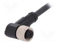 Connection lead; M12; PIN: 4; angled; 2m; plug; 250VAC; 4A; -25÷80°C LAPP