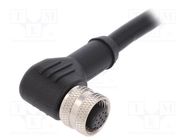 Connector: M12; plug; PIN: 12; female; A code-DeviceNet / CANopen BULGIN