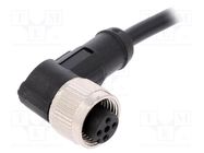 Connection lead; M12; PIN: 4; angled; 2m; plug; 250VAC; 4A; -25÷80°C LAPP