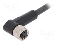 Connection lead; M8; PIN: 3; angled; 10m; plug; 60VAC; 4A; -25÷80°C LAPP