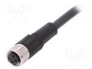 Connection lead; M8; PIN: 3; straight; 5m; plug; 60VAC; 4A; -25÷80°C LAPP