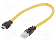 Cable; ix Industrial®; ix Industrial plug,RJ45 plug; 0.3m; PVC 