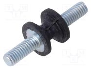 Vibration damper; M4; Ø: 10mm; rubber; L: 8mm; Thread len: 10mm; 105N ELESA+GANTER