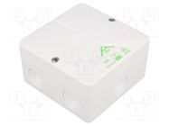 Enclosure: junction box; X: 93mm; Y: 93mm; Z: 55mm; polystyrene; IP65 SPELSBERG